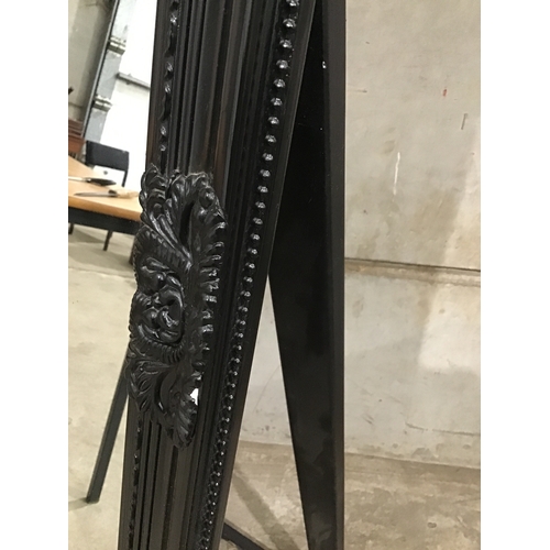 787 - Black Painted Free Standing Mirror