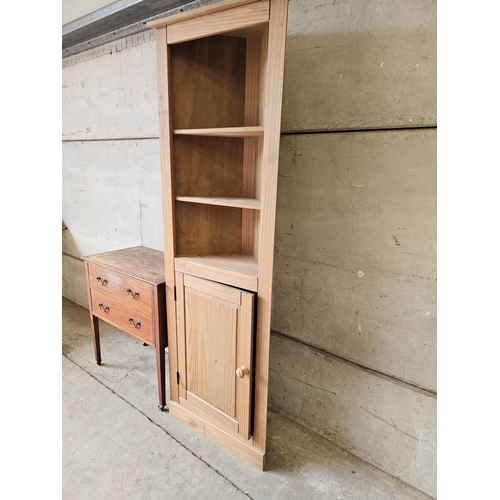 812 - Pine Corner Cabinet & Mahogany Inlaid Chest Of Drawers