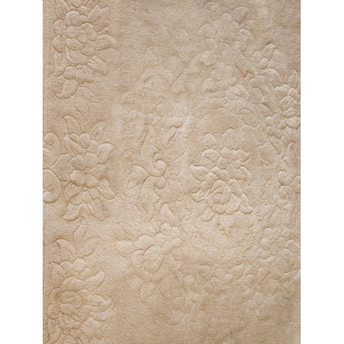 835 - Super Plain Embossed Wool Rug L202cm x W123cm