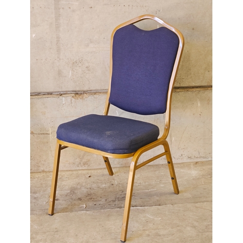 841 - 40 Blue Stacking Banquet Chairs