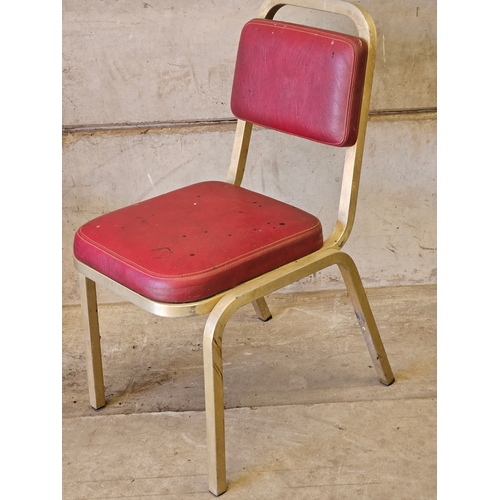 842 - 35 Red Stacking Banquet Chairs