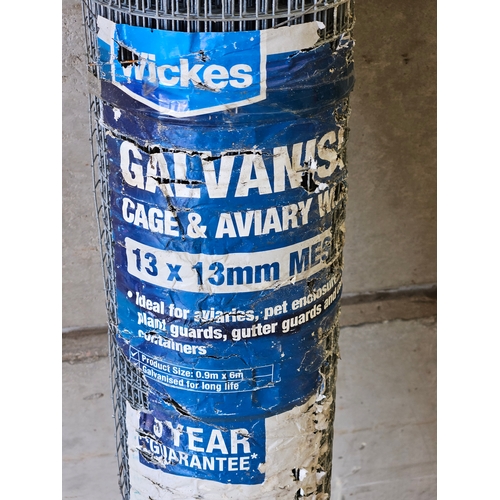 854 - 3 Rolls Of Galvanised Cage & Aviary Mesh