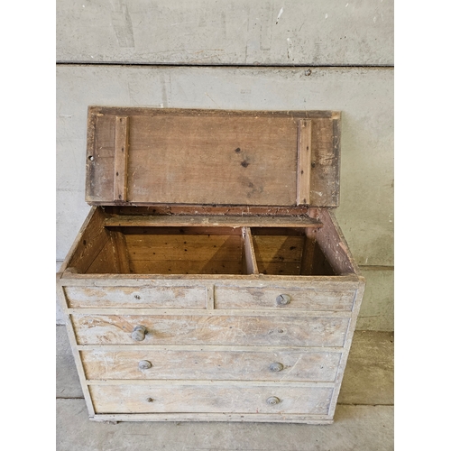 891 - Pine Meal Bin H94cm W112cm