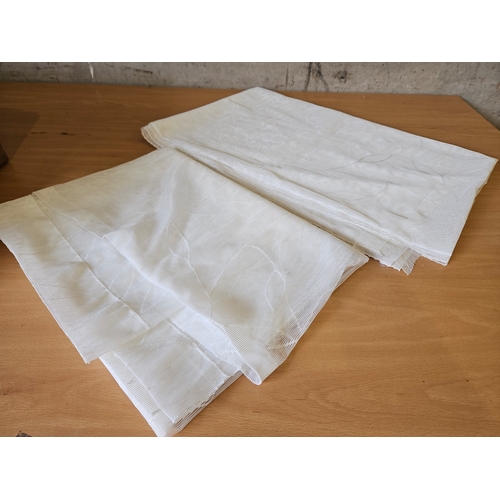 905 - 2 Pairs Of Curtains, Net Curtains & Curtain Poles