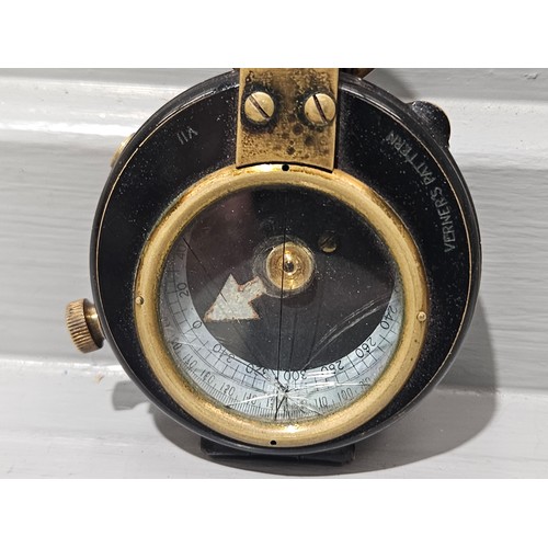 508 - T Cooke & Sons Limited 1916 Military Compass In Leather Case (Glass Broken)