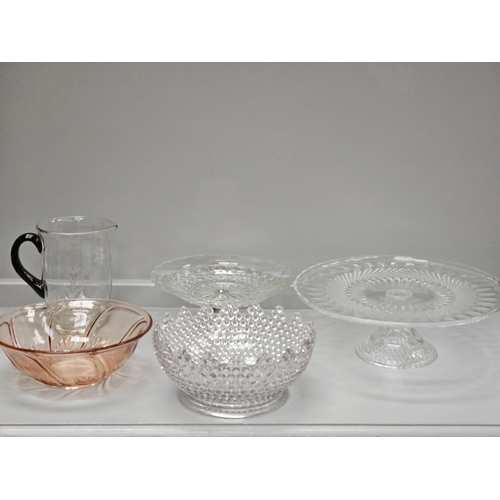 89 - Box Including Cut Glass Fruit Bowls, Cakestands, Jug Etc