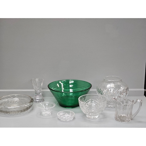 90 - Box Including Assorted Cut Glass Bowls, Vases Etc