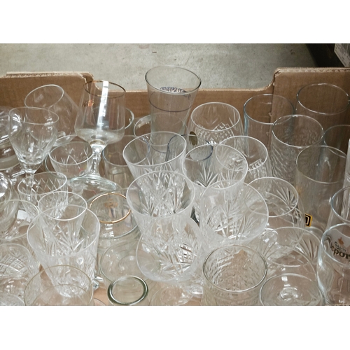 91 - 3 Boxes Of Assorted Glasses