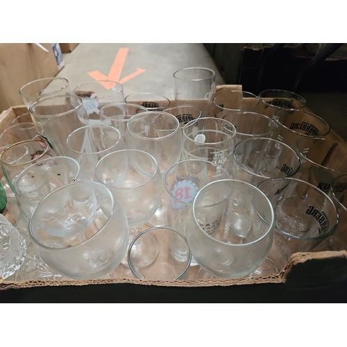 91 - 3 Boxes Of Assorted Glasses