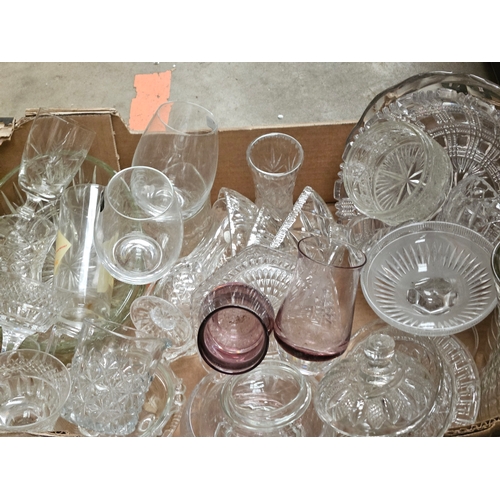 92 - 3 Boxes Of Assorted Glassware