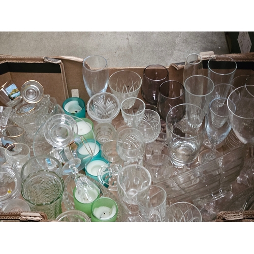 92 - 3 Boxes Of Assorted Glassware