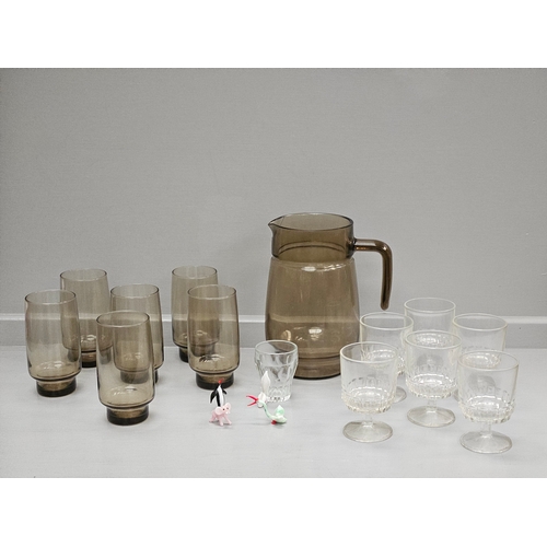 95 - Box Including 7Pc Water Set, Cut Glass Bowls Etc