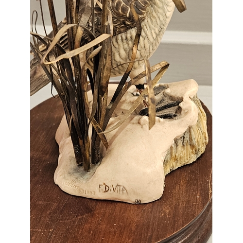 158 - Border Fine Arts 'Canada Goose' By  F Divita Limited Edition 398/850A On Wood Base