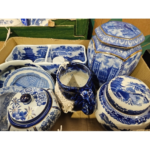 171 - Rington's Blue & White Lidded Jar & Other Assorted Blue & White China