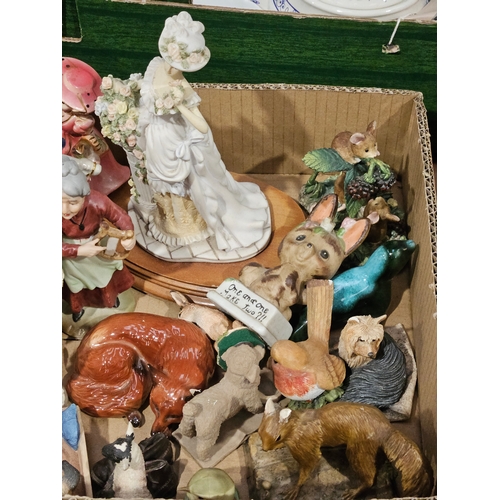 173 - Box Of Assorted Figurines Etc