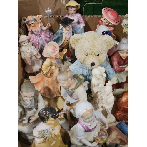 173 - Box Of Assorted Figurines Etc