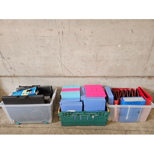 798 - 3 Boxes Including A3 Document Bags, Box Files Etc