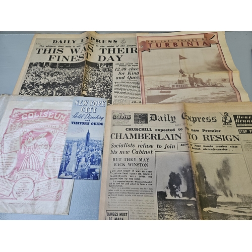 24 - Box Of Books & Newspaper Cuttings - Aircraft, Railways, Ships Etc