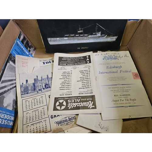 24 - Box Of Books & Newspaper Cuttings - Aircraft, Railways, Ships Etc