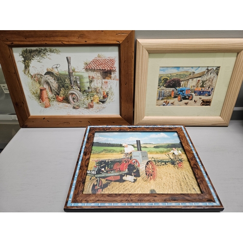 8 - 5 Assorted Framed Tractor Prints, Photograph Etc