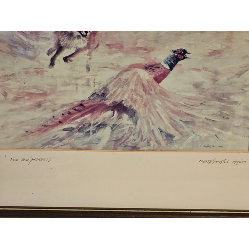 11 - Keith Proctor Fox & Pheasant Print, Alexander Charles-Jones 'Cocks Only' Print, P Oliver Grouse On S... 