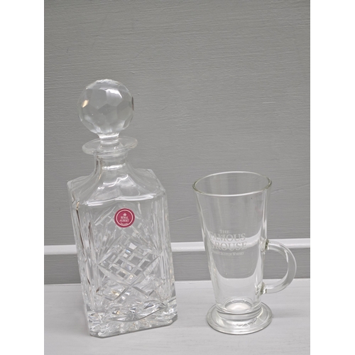 17 - Royal Albert Cut Glass Decanter & The Famous Grouse Irish Coffee Glass