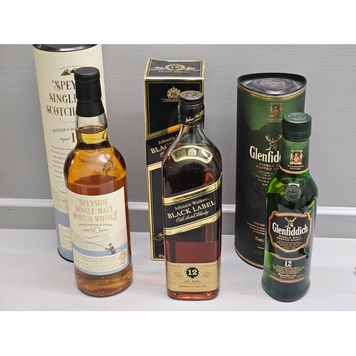 18 - 70 Cl Speyside Single Malt Scotch Whisky Aged 10 Years, 70 Cl Johnnie Walker Black Label Old Scotch ... 