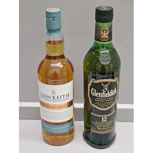 24 - 70 Cl Glen Keith Single Malt Scotch Whisky Distillery Edition, 70 Cl Glenfiddich Single Malt Scotch ... 