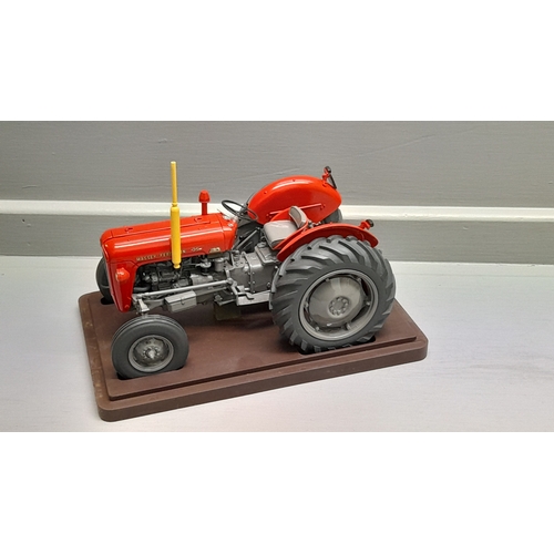 29 - Model Massey Ferguson 35 Tractor Scale 1:16 In Display Case