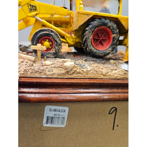 77 - Border Fine Arts 'Tea Break' JCB B0274 By R Ayres Limited Edition 414/950 With Certificate & Box On ... 