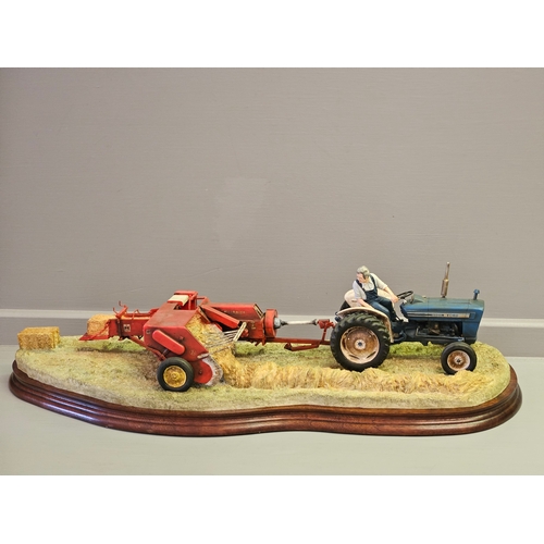 78 - Border Fine Arts 'Hay Baling' B0738 By R Ayres Limited Edition 975/2002 With Certificate & Box On Wo... 