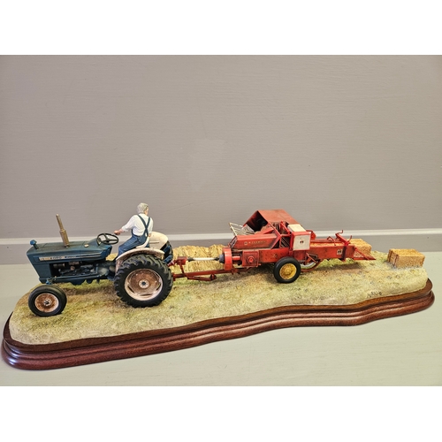 78 - Border Fine Arts 'Hay Baling' B0738 By R Ayres Limited Edition 975/2002 With Certificate & Box On Wo... 