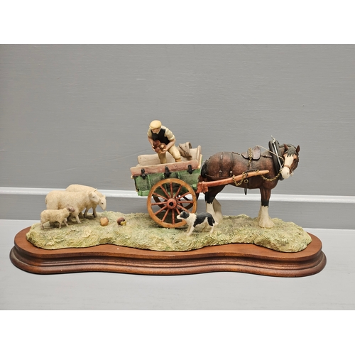 90 - Border Fine Arts 'Supplementary Feeding' JH57 By J A Butler Limited Edition 74/1750 On Wood Base (Si... 