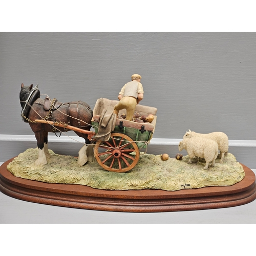 90 - Border Fine Arts 'Supplementary Feeding' JH57 By J A Butler Limited Edition 74/1750 On Wood Base (Si... 