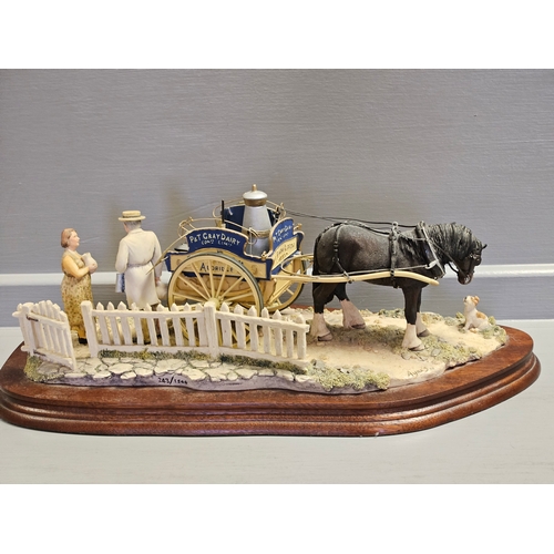 107 - Border Fine Arts 'Daily Delivery ' JH103 By R Ayres On Wood Base 243/1500