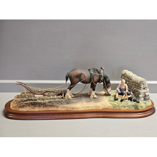 110 - Border Fine Arts 'Ploughman's Lunch' B0090 By Anne Wall Limited Edition 917/1750 On Wood Base A/F