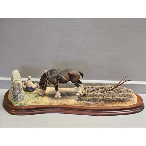 110 - Border Fine Arts 'Ploughman's Lunch' B0090 By Anne Wall Limited Edition 917/1750 On Wood Base A/F