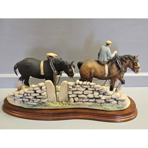 114 - Border Fine Arts 'Coming Home' JH9 By Judy Boyt On Wood Base