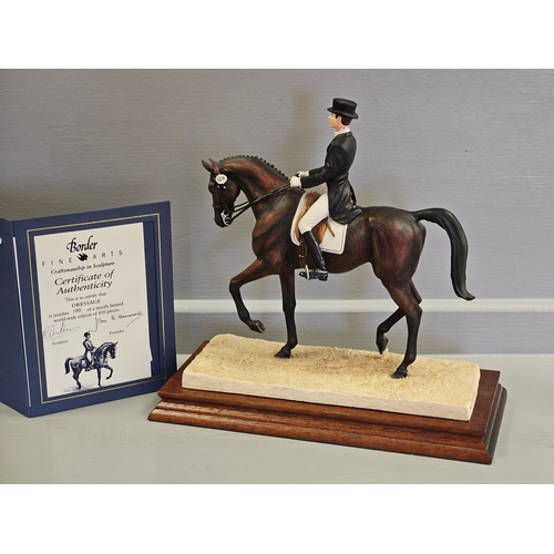 118 - Border Fine Arts 'Dressage' B0278 By Rob Donaldson Limited Edition 150/850 With Certificate On Wood ... 