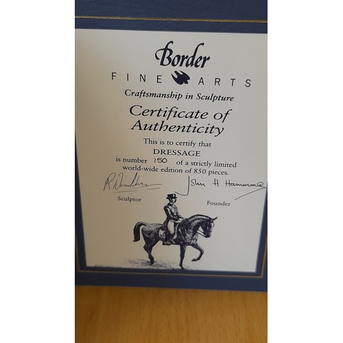 118 - Border Fine Arts 'Dressage' B0278 By Rob Donaldson Limited Edition 150/850 With Certificate On Wood ... 