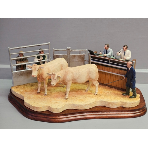 263 - Border Fine Arts 'Under The Hammer Charolais Cross' B0666B By Kirsty Armstrong Limited Edition 766/1... 