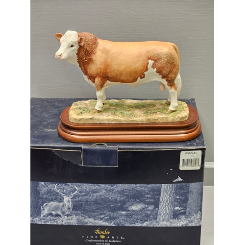 265 - Border Fine Arts 'Simmental Bull' L102 By R Ayres Limited Edition 1060/1500 With Certificate & Box O... 