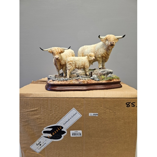 275 - Border Fine Arts 'Highland Cattle' B1325 (Very Rare Colour) By R Ayres Limited Edition 85/500 With C... 