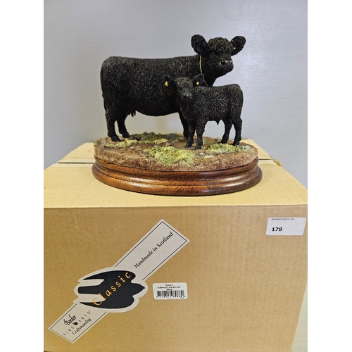 279 - Border Fine Arts 'Galloway Cow & Calf' B1260A By Kirsty Armstrong Limited Edition 178/500 With Certi... 