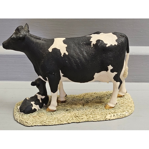 284 - Border Fine Arts 'Friesian Cow & Calf ' 160 By J A Butler