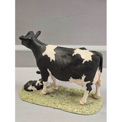 303 - Border Fine Arts 'Friesian Cow & Calf' 160A By J A Butler