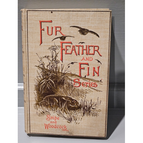 3 - Wooden Book Rack & 11 Volumes Of Fur & Feather Series