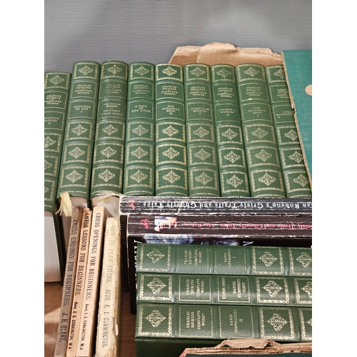 39 - Box Of Assorted Books - Charles Dickens, Chess Etc