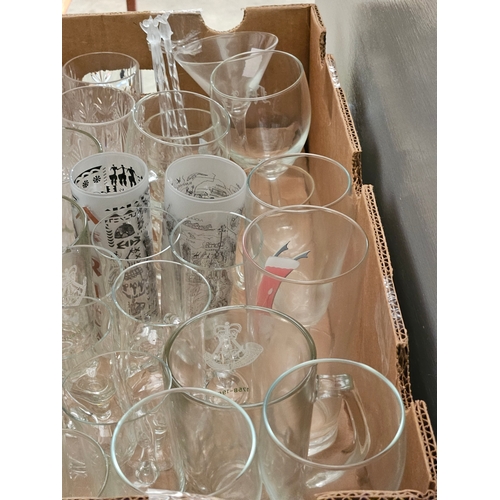 130 - Box Including Assorted Glasses Etc