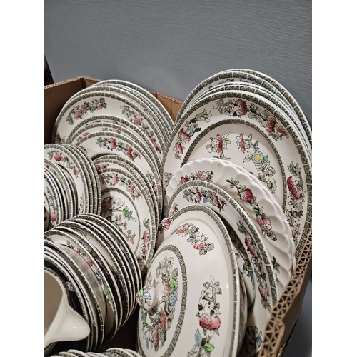 163 - 77 Pieces Johnson Brothers Indian Tree Dinner & Teaware